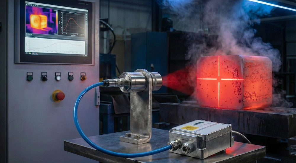 Optris CTvideo 2M - 金屬高溫量測，電動調焦、攝像、十字雷射瞄準的紅外線影像測溫儀