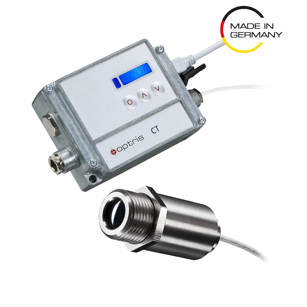 Optris CT LT - 最小型 22:1 光學解析度紅外線測溫儀