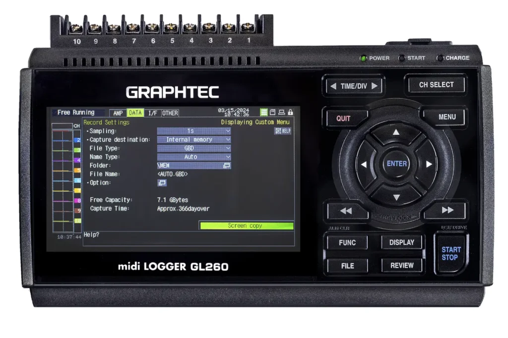 GRAPHTEC GL260 攜帶式記錄器